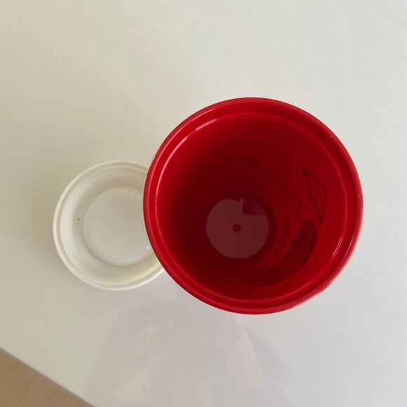 Starbucks Red Holiday Reusable Coffee Cup 16 Oz With White Lid - Picture 11 of 13